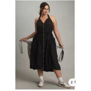 NWT Size L - Daily Practice Free Fall Drawstring Midi Dress (NWT US$ 128)